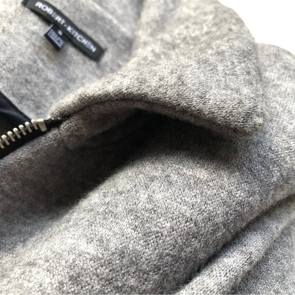 Vintage Long Oversized Sweater Jacket Wool Blend Gray - Picture 13 of 14